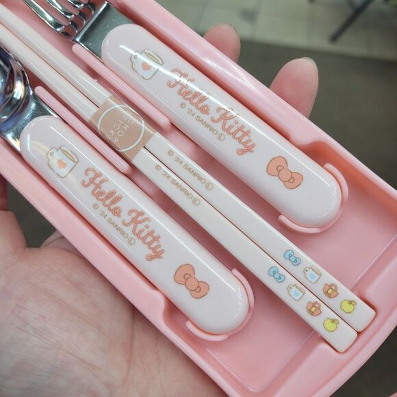 Brand New Japan Sanrio Hello Kitty Tableware Set Stainless Steel - Picture 5 of 10